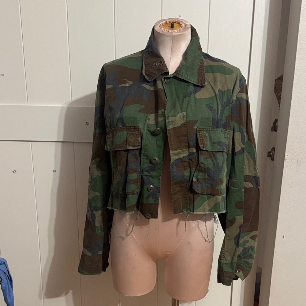 Camouflage Cropped Jacket